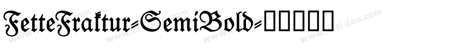 FetteFraktur-SemiBold字体转换