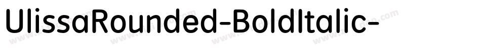 UlissaRounded-BoldItalic字体转换