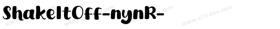 ShakeItOff-nynR字体转换