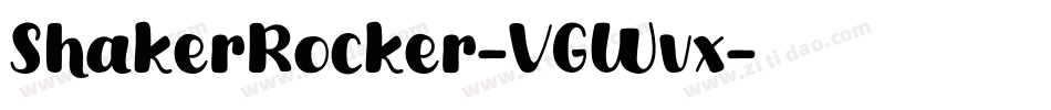 ShakerRocker-VGWvx字体转换