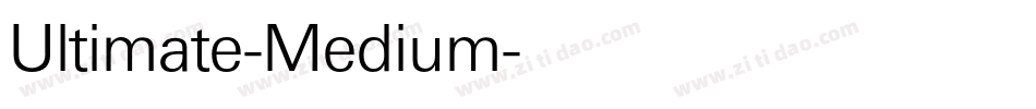 Ultimate-Medium字体转换