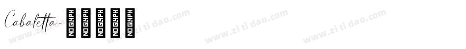 Cabaletta字体转换