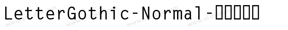 LetterGothic-Normal字体转换