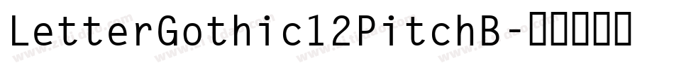 LetterGothic12PitchB字体转换