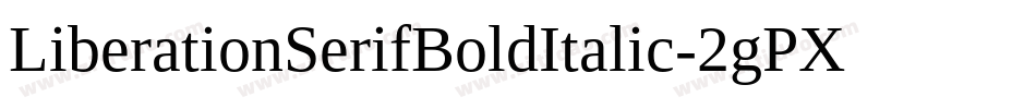 LiberationSerifBoldItalic-2gPX字体转换