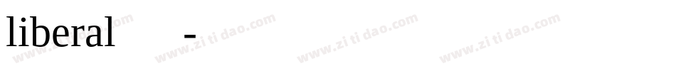 liberal字体字体转换