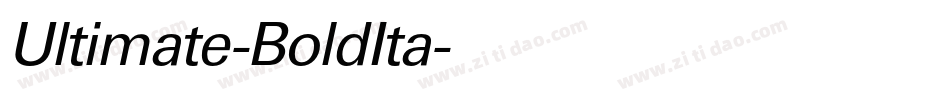 Ultimate-BoldIta字体转换