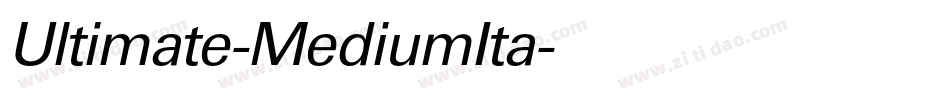 Ultimate-MediumIta字体转换