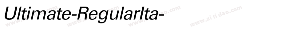 Ultimate-RegularIta字体转换