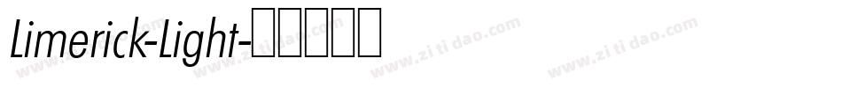 Limerick-Light字体转换