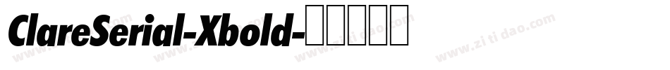 ClareSerial-Xbold字体转换