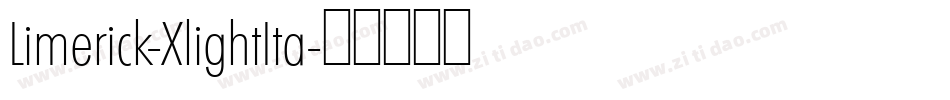 Limerick-XlightIta字体转换