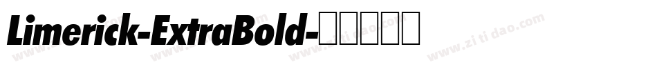Limerick-ExtraBold字体转换