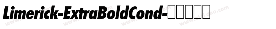 Limerick-ExtraBoldCond字体转换
