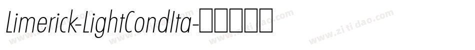 Limerick-LightCondIta字体转换
