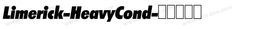 Limerick-HeavyCond字体转换