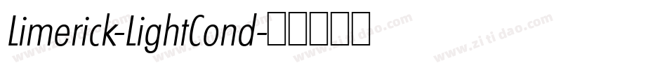 Limerick-LightCond字体转换