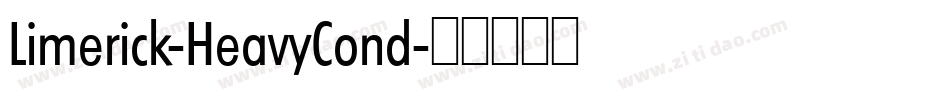 Limerick-HeavyCond字体转换