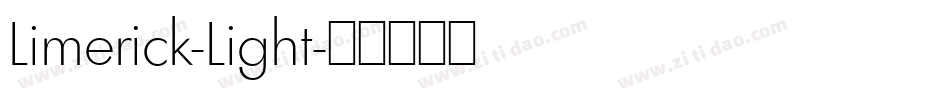 Limerick-Light字体转换