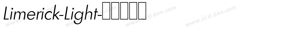 Limerick-Light字体转换