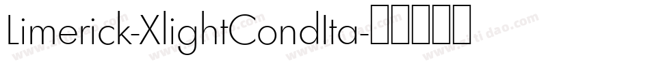 Limerick-XlightCondIta字体转换
