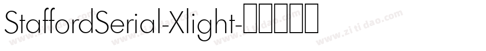 StaffordSerial-Xlight字体转换