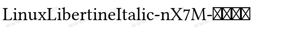 LinuxLibertineItalic-nX7M字体转换