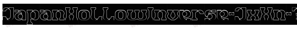 JapanHollowInverse-JxXn字体转换