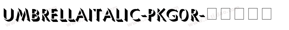 UmbrellaItalic-PKG0r字体转换