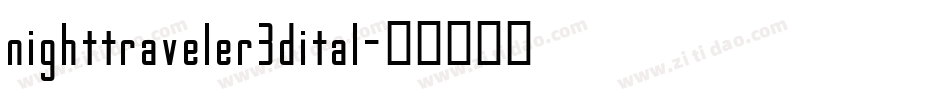 nighttraveler3dital字体转换