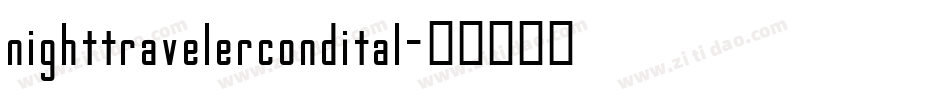nighttravelercondital字体转换