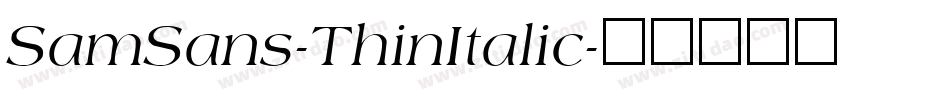 SamSans-ThinItalic字体转换