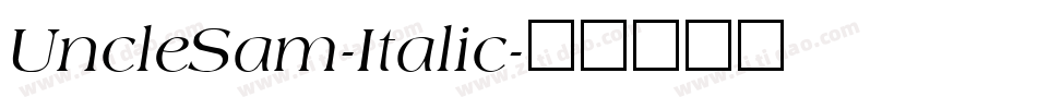UncleSam-Italic字体转换