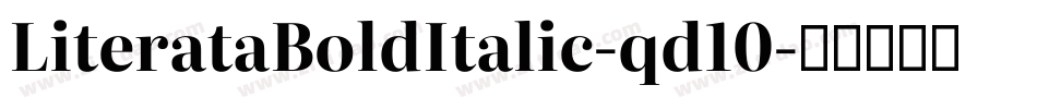 LiterataBoldItalic-qd10字体转换