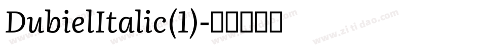DubielItalic(1)字体转换