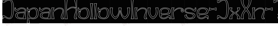 JapanHollowInverse-JxXn字体转换