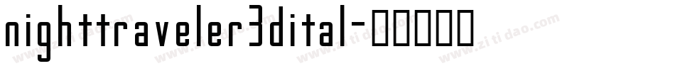 nighttraveler3dital字体转换