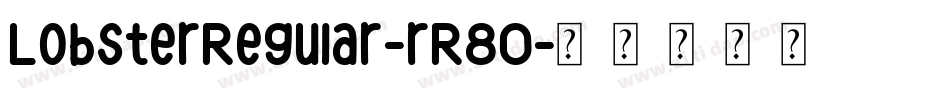 LobsterRegular-rR8O字体转换