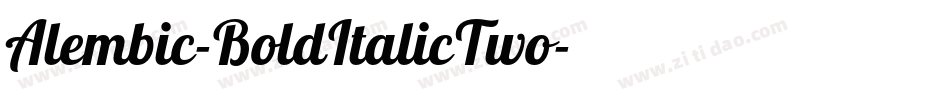 Alembic-BoldItalicTwo字体转换