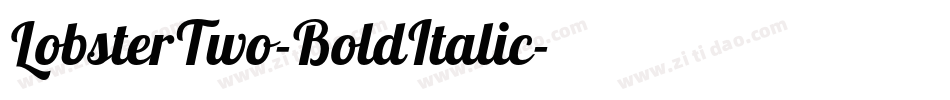 LobsterTwo-BoldItalic字体转换