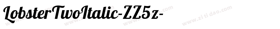 LobsterTwoItalic-ZZ5z字体转换