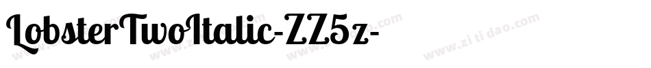 LobsterTwoItalic-ZZ5z字体转换