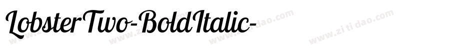 LobsterTwo-BoldItalic字体转换