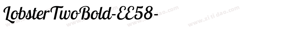 LobsterTwoBold-EE58字体转换