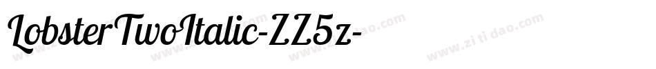 LobsterTwoItalic-ZZ5z字体转换