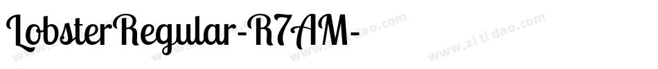 LobsterRegular-R7AM字体转换