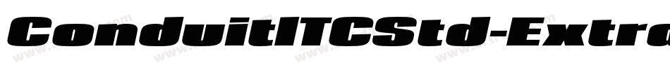 ConduitITCStd-ExtraBoldItalic字体转换