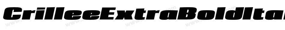CrilleeExtraBoldItalicStd字体转换