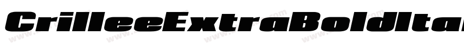 CrilleeExtraBoldItalicStd字体转换
