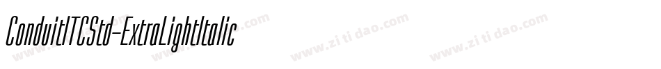 ConduitITCStd-ExtraLightItalic字体转换